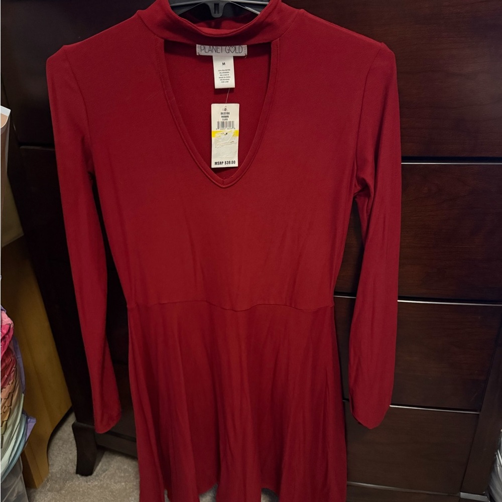 Red Long Sleeve Dress